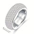 Exquisite Pave Titanium Multi Row Shiny Cubic Zirconia Men & Women Ring